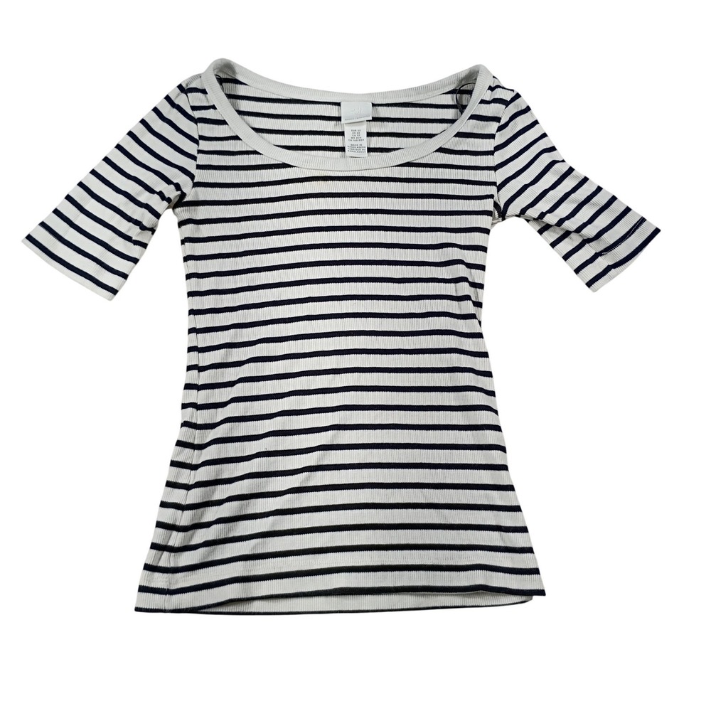 H&M Striped Ribbed Top XS
